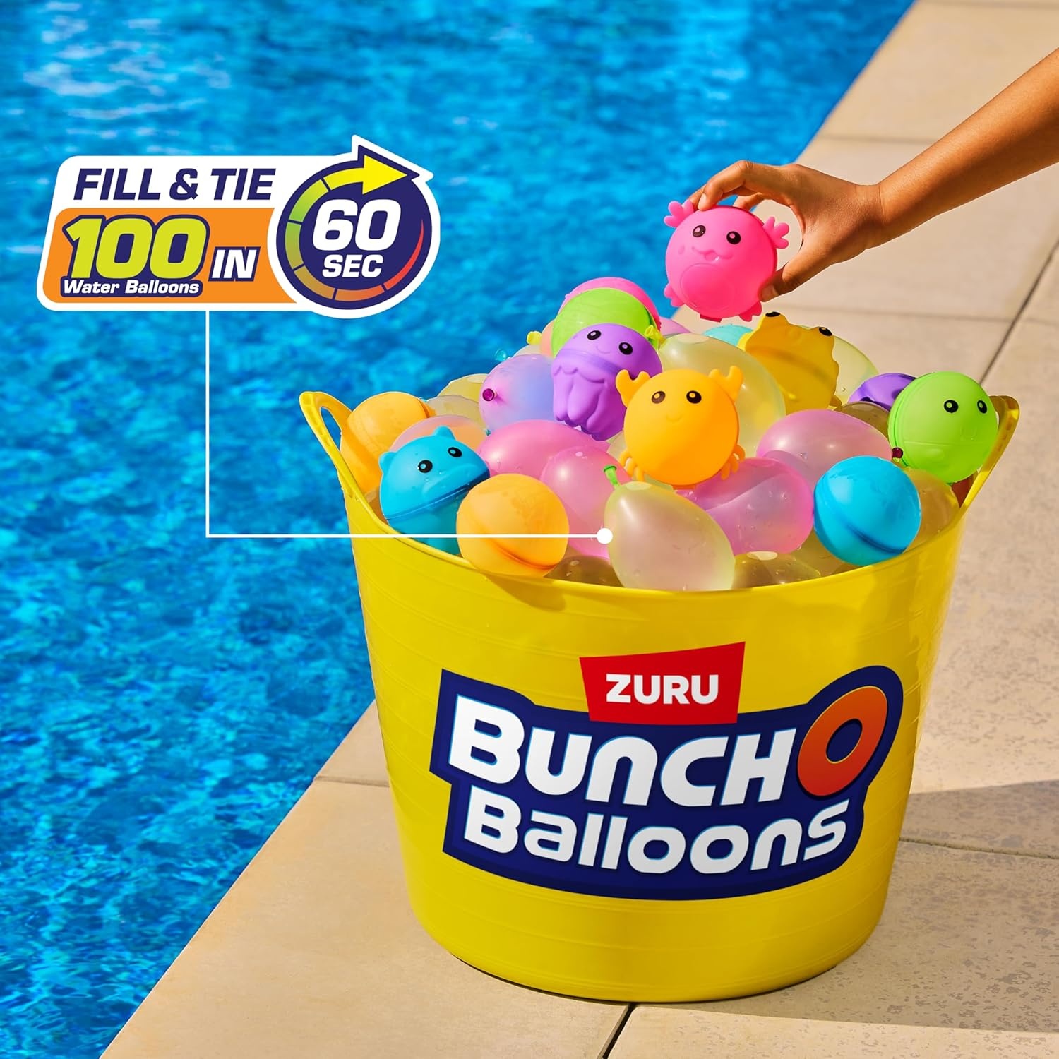 image:imageBunch O Balloons Tropical Party by ZURU 100 RapidFilling SelfSealing Tropical Colored Water Balloons for Outdoor Family Friends Children Summer Fun 3 CountTropical