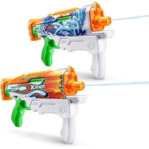 image:imageXShot FastFill Skins Hyperload 2 Pack by ZURU Watergun Water Blaster Toys 2 Blasters Total Fills with Water in just 1 Second Flames and Water Splash