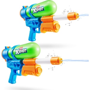 image:imageXSHOT Water FastFill 80s Super Splash Water Blaster 2 Pack Yellow by ZURU  VintageStyle with FastFill Tech 33ft Range amp 750ml Tank Outdoor Summer Water Toy for Kids Ages 6Green 2 Pack